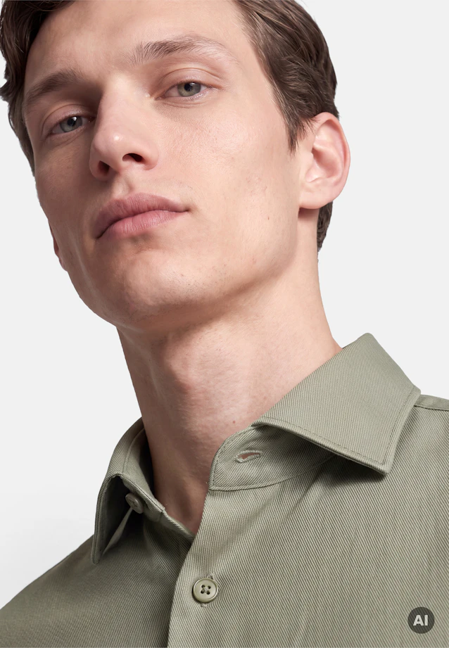 Regular Casual Hemd Uni in Grün |  Seidensticker Onlineshop