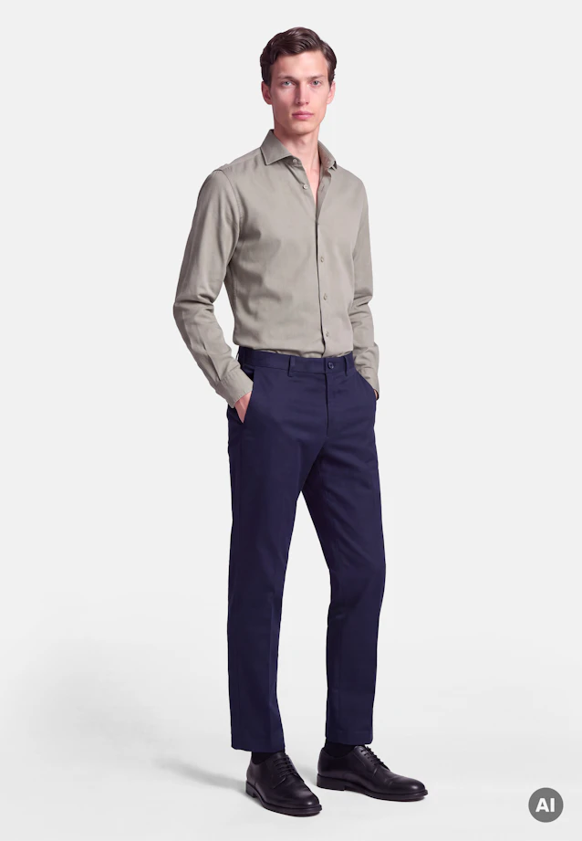 Regular Casual Hemd Uni in Grün |  Seidensticker Onlineshop