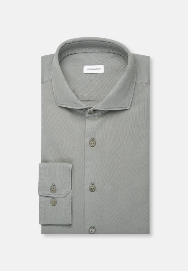 Regular Chemise décontractée Uni in Vert |  Seidensticker Onlineshop