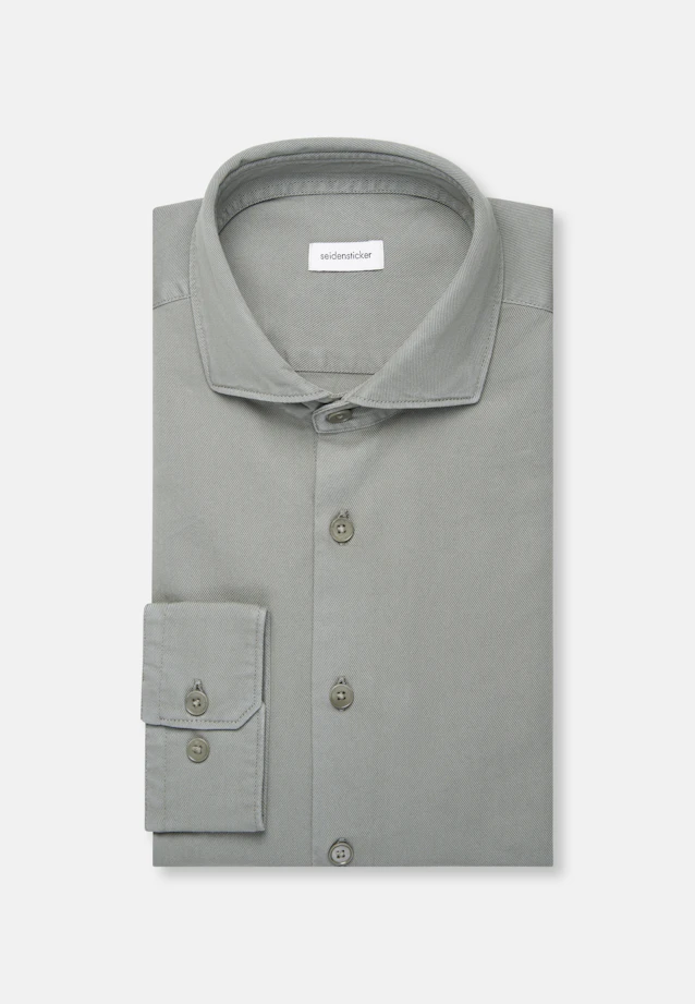 Regular Casual Hemd Uni in Grün |  Seidensticker Onlineshop