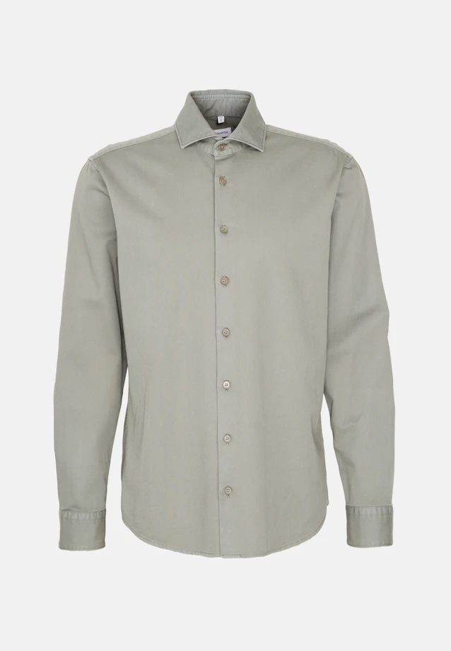 Regular Casual Hemd Uni in Grün |  Seidensticker Onlineshop