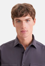 Regular Chemise décontractée Uni in Gris |  Seidensticker Onlineshop