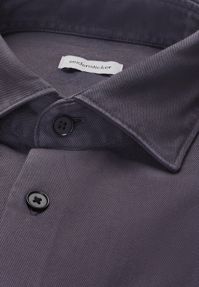 Regular Chemise décontractée Uni dans Gris | Boutique en ligne Seidensticker