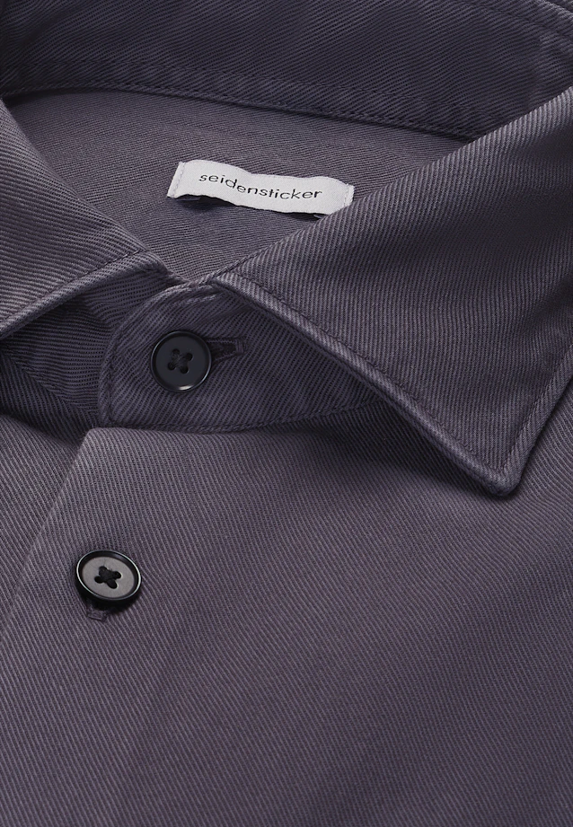 Regular Casual shirt Uni in Grey |  Seidensticker Onlineshop