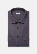 Regular Chemise décontractée Uni in Gris |  Seidensticker Onlineshop