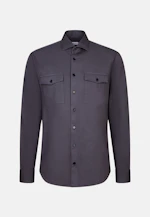 Regular Casual shirt Uni in Grey |  Seidensticker Onlineshop