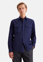 Regular Casual Hemd Uni in Dunkelblau |  Seidensticker Onlineshop