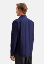 Regular Chemise décontractée Uni in Bleu Foncé |  Seidensticker Onlineshop