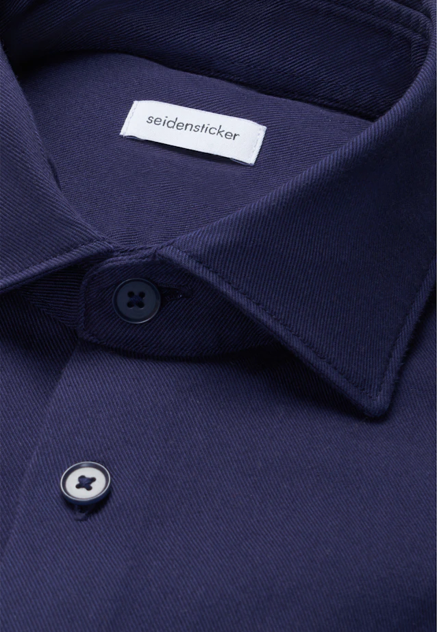 Regular Casual Hemd Uni in Dunkelblau |  Seidensticker Onlineshop