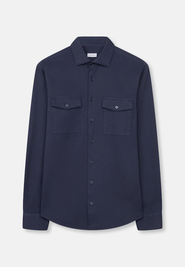 Regular Casual Hemd Uni in Dunkelblau |  Seidensticker Onlineshop