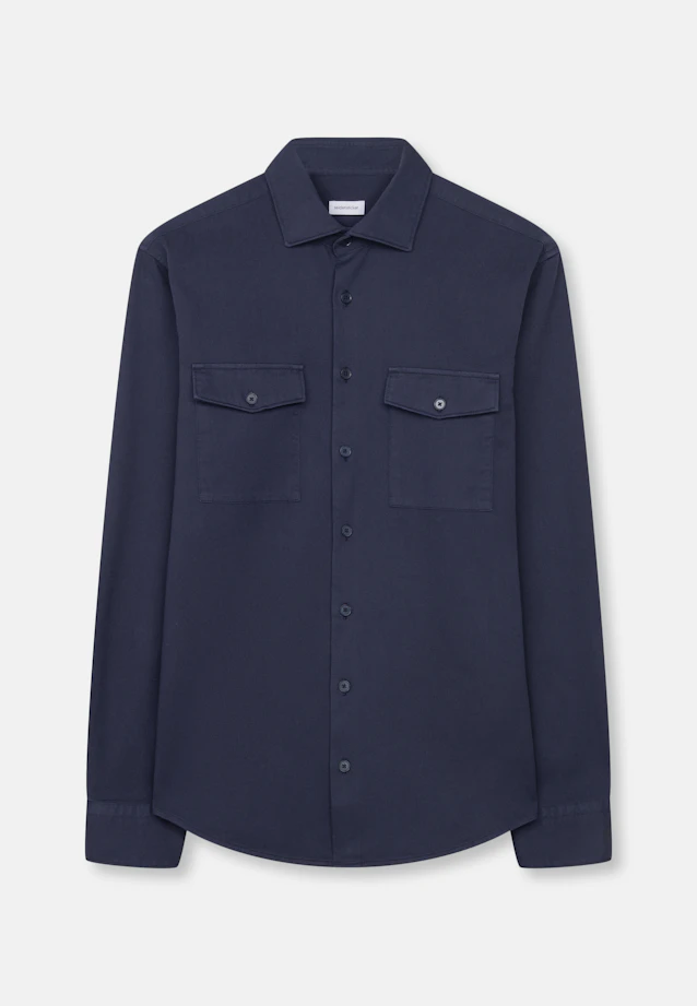Regular Casual Hemd Uni in Dunkelblau |  Seidensticker Onlineshop