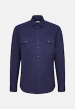 Regular Casual Hemd Uni in Dunkelblau |  Seidensticker Onlineshop