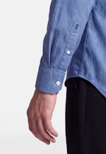 Comfort Flanellhemd Uni in Mittelblau |  Seidensticker Onlineshop