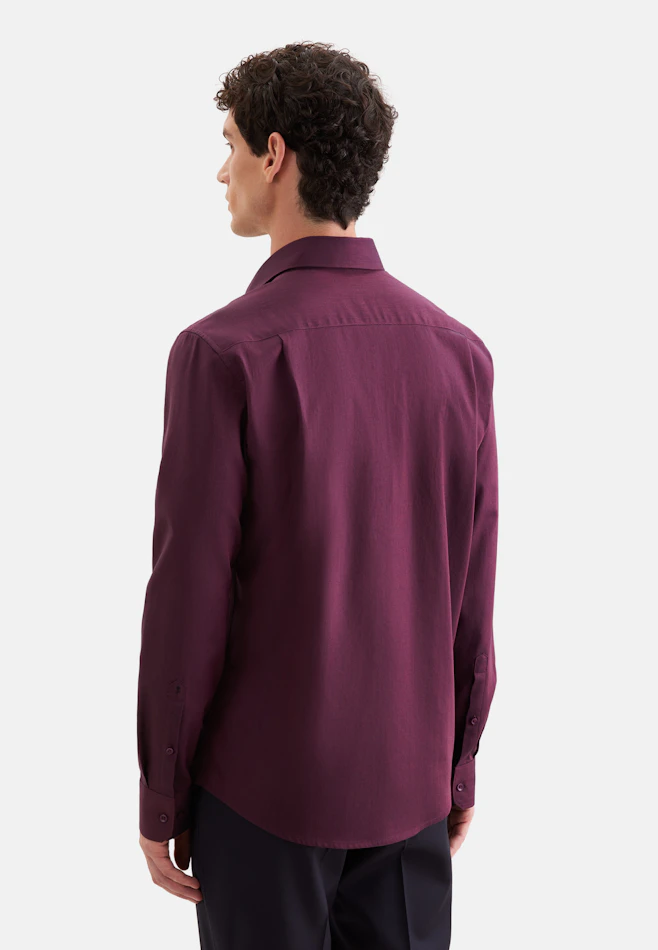 Comfort Flanellhemd Uni in Rot | Seidensticker Onlineshop
