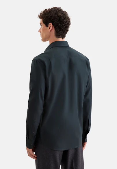 Comfort Flanellhemd Uni in Grün |  Seidensticker Onlineshop