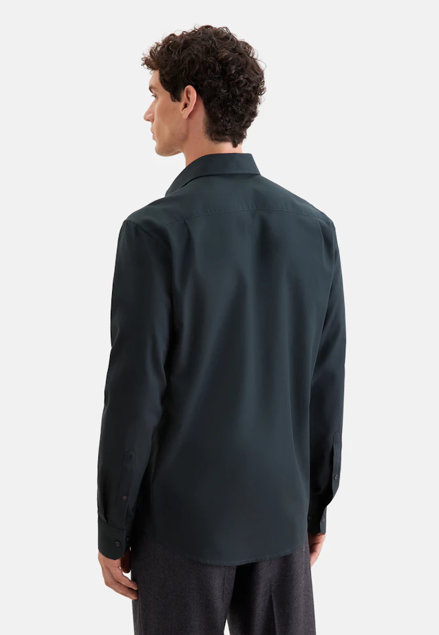 Comfort Flanellhemd Uni in Grün |  Seidensticker Onlineshop