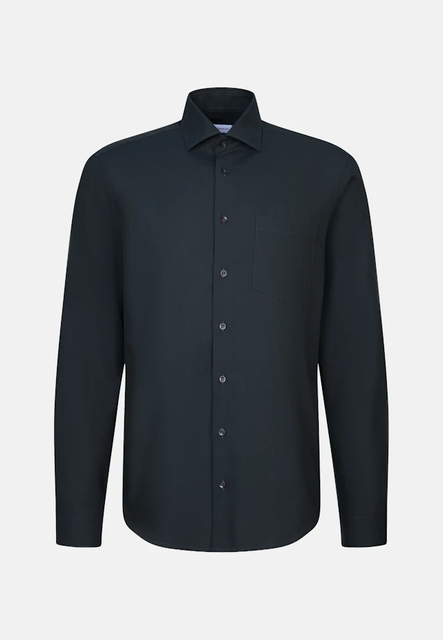 Comfort Flanellhemd Uni in Grün |  Seidensticker Onlineshop