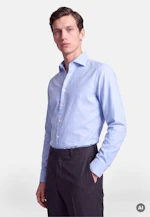Slim Flanellhemd Uni in Mittelblau |  Seidensticker Onlineshop