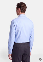 Slim Flanellhemd Uni in Mittelblau |  Seidensticker Onlineshop