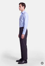 Slim Flannel shirt Uni in Mittelblau |  Seidensticker Onlineshop