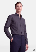 Slim Flanellhemd Uni in Dunkelblau |  Seidensticker Onlineshop
