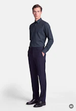 Slim Flannel shirt Uni in Dunkelblau |  Seidensticker Onlineshop