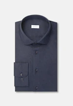 Slim Flannel shirt Uni in Dunkelblau |  Seidensticker Onlineshop