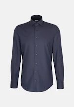 Slim Flanellhemd Uni in Dunkelblau |  Seidensticker Onlineshop