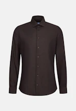 Slim Flanellhemd Uni in Braun |  Seidensticker Onlineshop