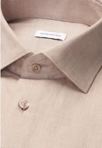 Slim Flannel shirt Uni in Beige |  Seidensticker Onlineshop