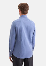 Slim Flanellhemd Uni in Mittelblau |  Seidensticker Onlineshop