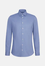 Slim Flanellhemd Uni in Mittelblau |  Seidensticker Onlineshop