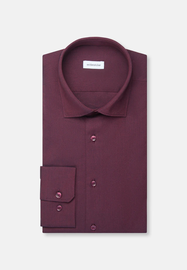 Slim Flanellhemd Uni in Rot |  Seidensticker Onlineshop