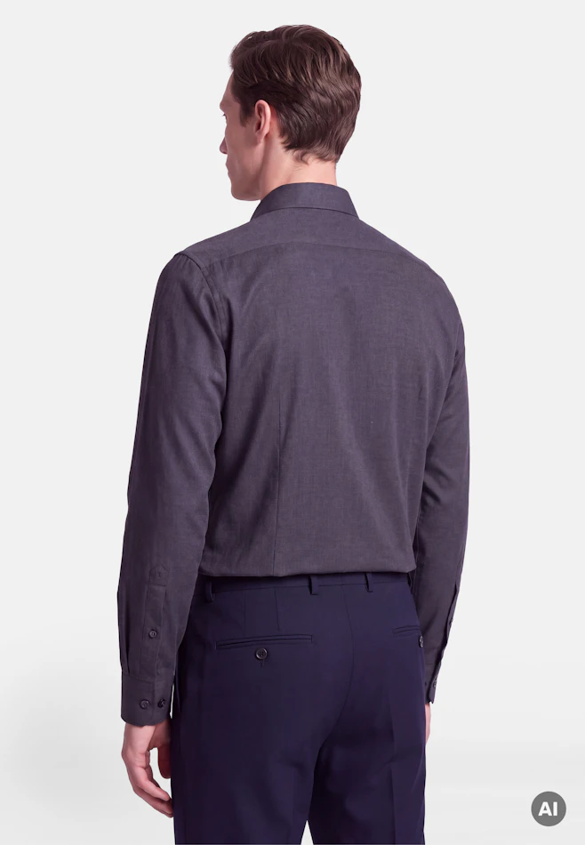 Shaped Flannel shirt Uni in Dunkelblau | Seidensticker online shop