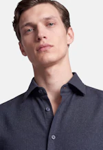 Shaped Flanellhemd Uni in Dunkelblau |  Seidensticker Onlineshop