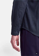 Shaped Flanellhemd Uni in Dunkelblau |  Seidensticker Onlineshop