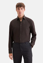 Shaped Flanellhemd Uni in Braun |  Seidensticker Onlineshop