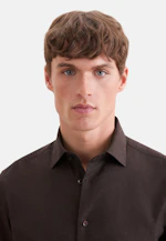 Shaped Flanellhemd Uni in Braun |  Seidensticker Onlineshop