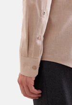 Shaped Flannel shirt Uni in Beige |  Seidensticker Onlineshop