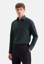 Shaped Flanellhemd Uni in Grün |  Seidensticker Onlineshop