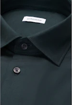 Shaped Flanellhemd Uni in Grün |  Seidensticker Onlineshop