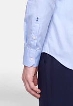 Regular Flanellhemd Uni in Mittelblau |  Seidensticker Onlineshop