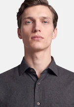 Regular Flanellhemd Uni in Grau |  Seidensticker Onlineshop
