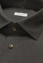 Regular Flanellhemd Uni in Grau |  Seidensticker Onlineshop