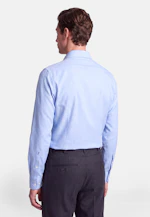 Shaped Flanellhemd Uni in Mittelblau |  Seidensticker Onlineshop
