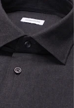 Shaped Flanellhemd Uni in Grau |  Seidensticker Onlineshop