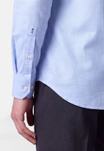 Slim Flanellhemd Uni in Mittelblau |  Seidensticker Onlineshop