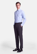 Slim Flanellhemd Uni in Mittelblau |  Seidensticker Onlineshop