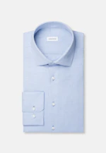 Slim Flanellhemd Uni in Mittelblau |  Seidensticker Onlineshop