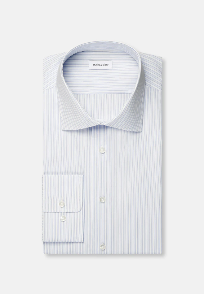Shaped Business shirt Stripes in Hellblau | Seidensticker online shop